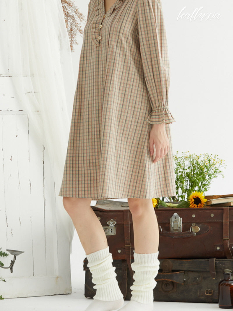 Vintage Plaid Lounge Dress