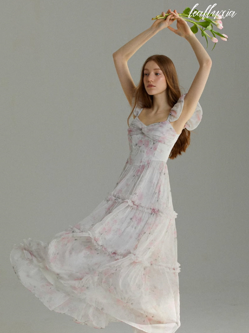 Dreamy Petal Ruffle Dress