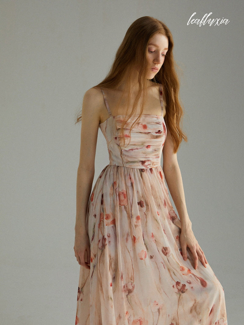 Rose Haze Chiffon Dress