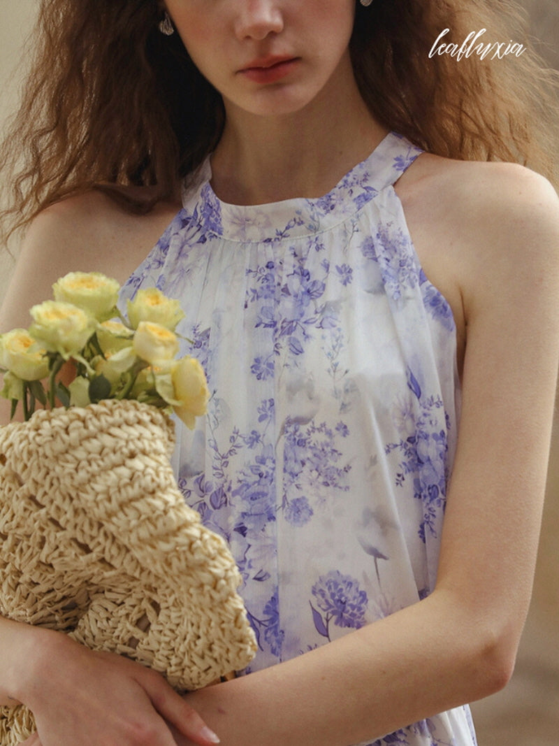 Lavender Breeze Halter Dress