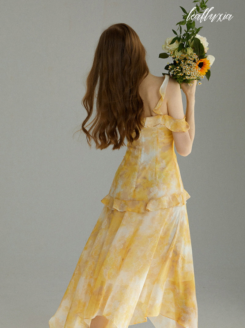 Yellow Floral Long Dress