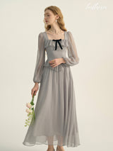 Romantic Frill Chiffon Dress