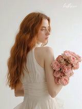 Ethereal Ivory Cascade Dress