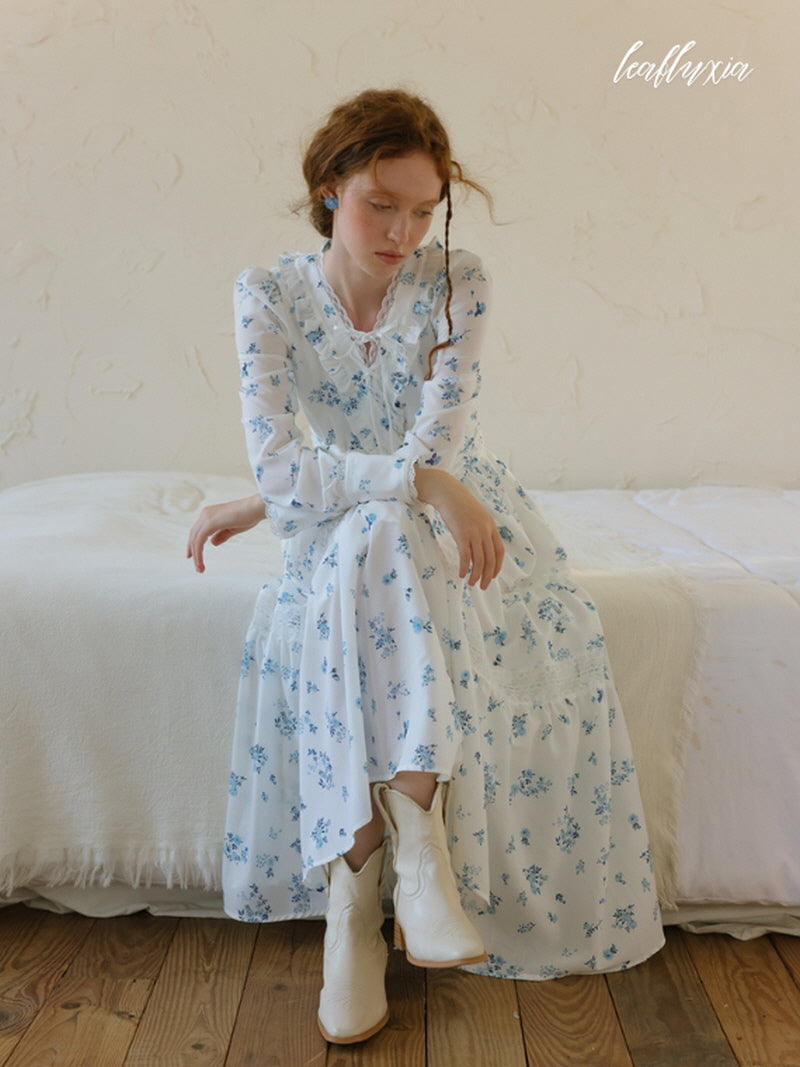 Serene Blue Meadow Dress