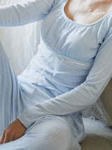 Soft Milk Blue Lounge Wear