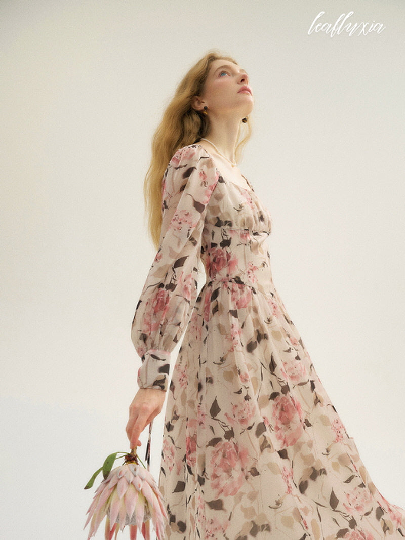 Floral Grace Long Dress