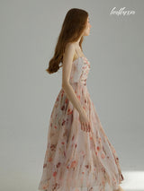 Rose Haze Chiffon Dress