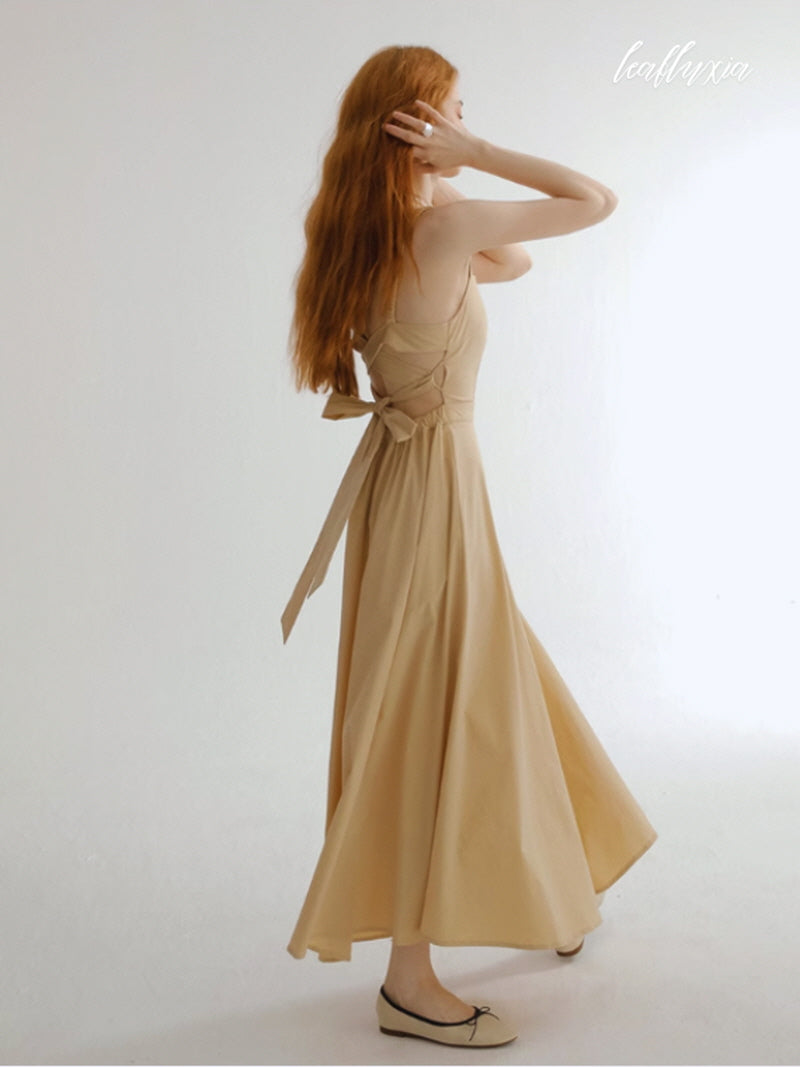 Golden Sand A-Line Dress