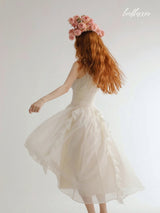 Ethereal Ivory Cascade Dress