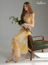 Yellow Floral Long Dress