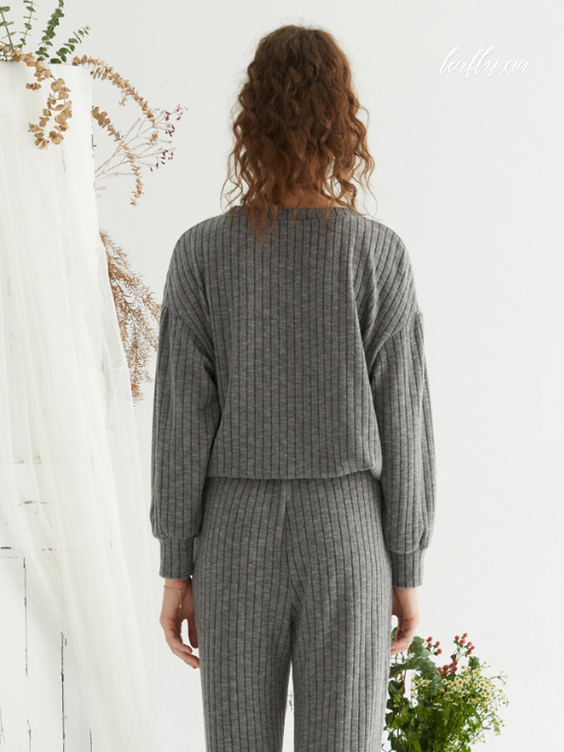 Cozy Knit Lounge Pajama Set