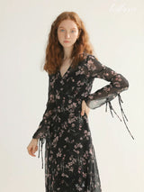 Dark Rose Chiffon Dress