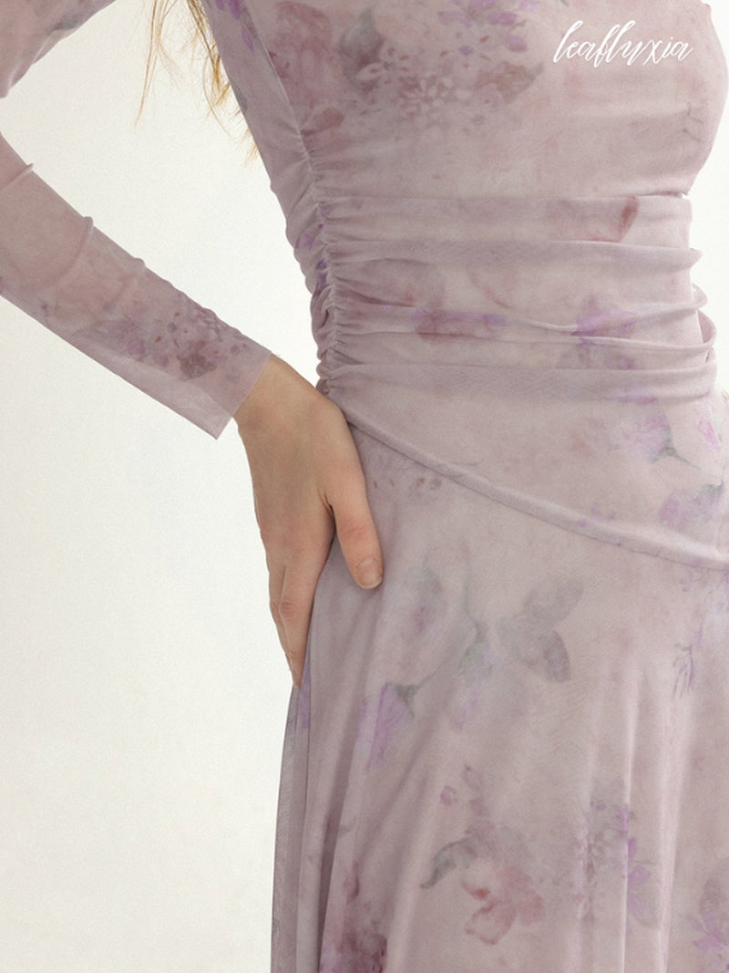 Violet Mist Asymmetrical Dress