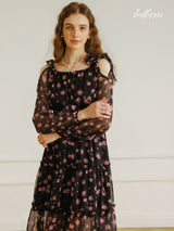 Rosy Midnight Elegance Dress