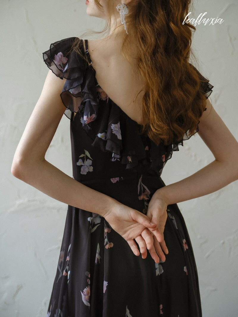 Pure Midnight Bloom Dress