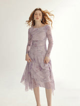 Violet Mist Asymmetrical Dress