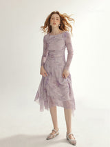 Violet Mist Asymmetrical Dress