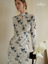 Shadow Wings Velvet Dress