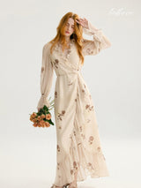 Ivory Garden Wrap Dress