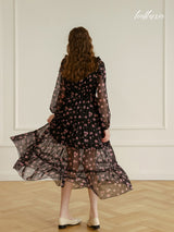 Rosy Midnight Elegance Dress