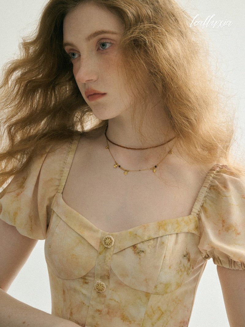 Golden Haze Vintage Dress