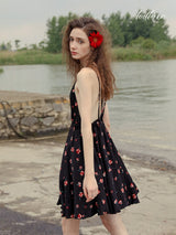 Moonlit Hibiscus Lounge Dress