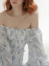 Blue Blossom Chiffon Dress