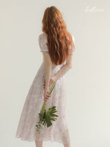 Lilac Blossom Midi Dress
