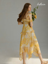 Yellow Floral Long Dress