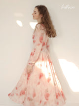 Blushing Rose Chiffon Dress