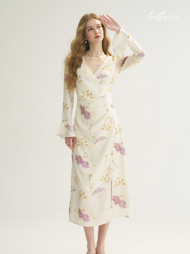 Floral Elegance Wrap Dress