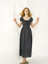 Vintage Petal Midi Dress