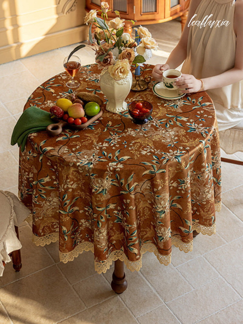 Amber Meadow Round Tablecloth