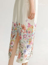 Ivory Blossom Slip Dress