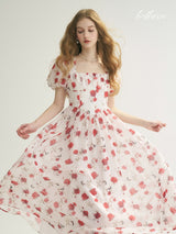 Crimson Blossom Dress