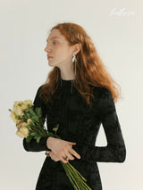 Noir Bloom Lace Dress