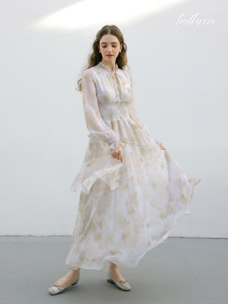 Champagne Bloom Elegance Dress