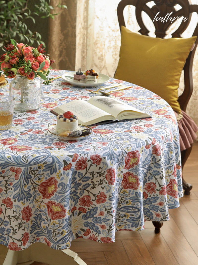 Rosewood Meadow Round Tablecloth