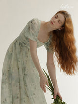 Moonlit Sage Floral Dress