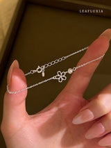 Lace Blossom Adjustable Bracelet | 999 Fine Silver