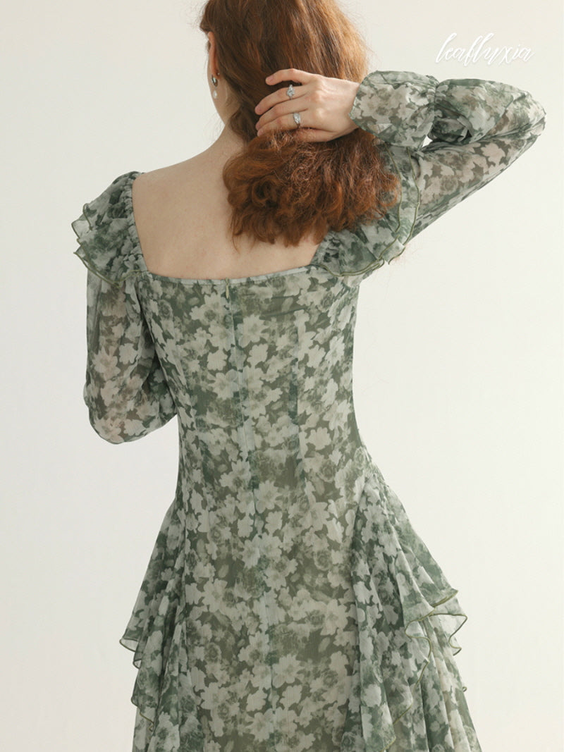 Midnight Ruffle Long Dress