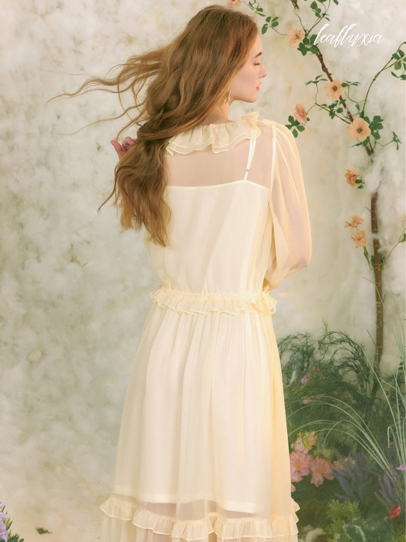 Soft Honey Beige Lumina Dress