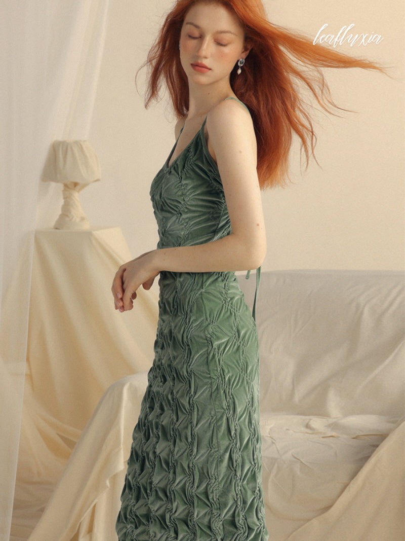 Forest Glow Midi Dress