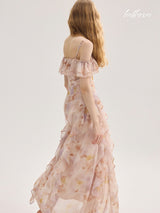 Ethereal Bloom Off-Shoulder Dress