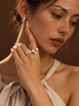 Pear Blossom Adjustable Ring | 925 Sterling Silver