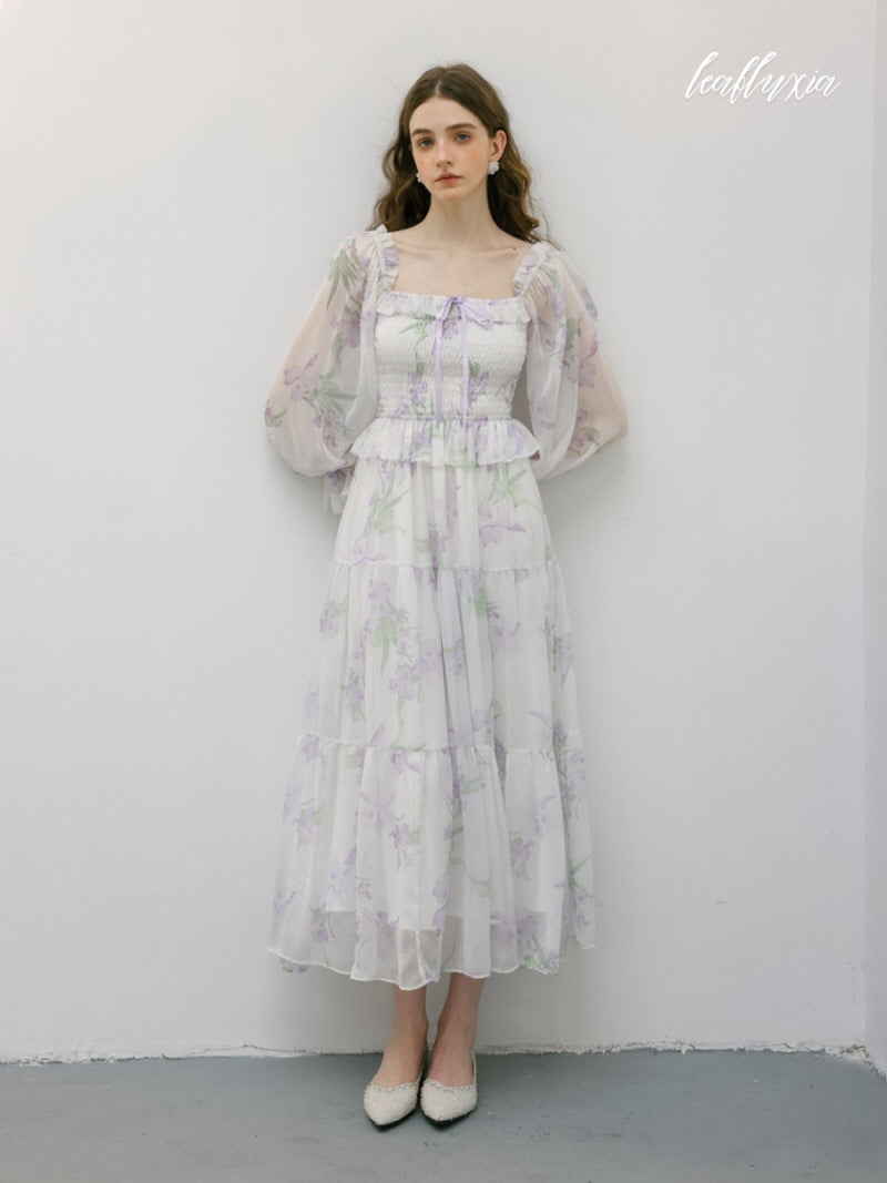 Floral Whimsy Off-Shoulder Dress