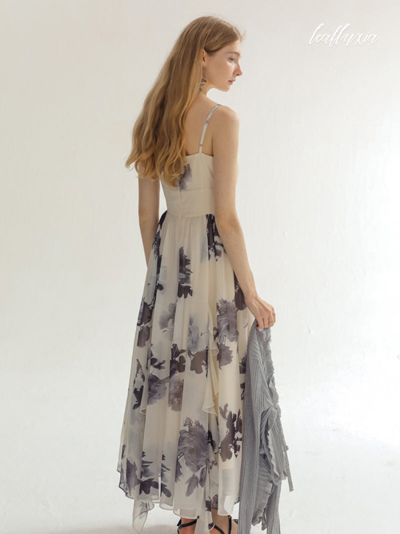 Lunar Petal Chiffon Dress