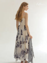 Lunar Petal Chiffon Dress