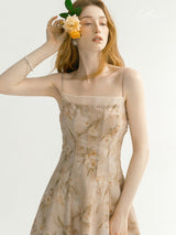 Soft Caramel Elegance Dress