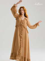 Andalée Ruffle Chiffon Dress